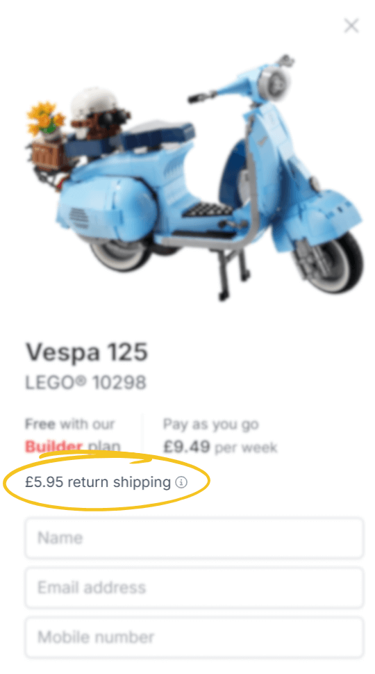 Where to find the postage & packaging price.
